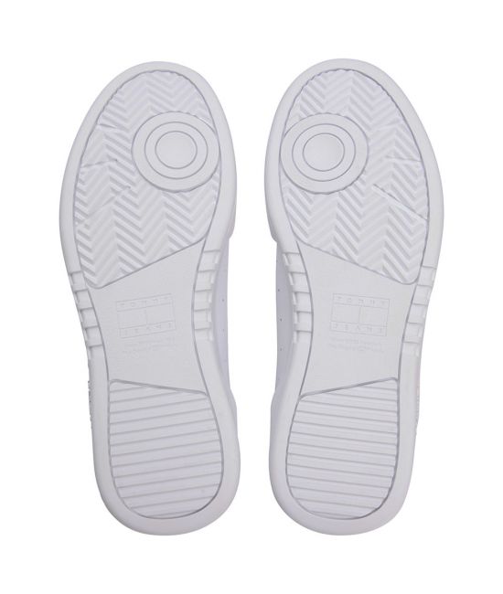 Ανδρικά Δερμάτινα Sneakers Λευκά Tommy Jeans EM0EM01443-YBR